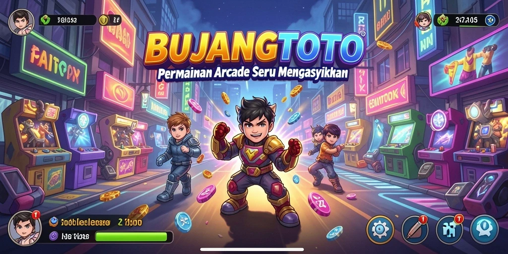 Tampilan utama <strong>BUJANGTOTO</strong> dengan gameplay arcade yang seru dan menantang.