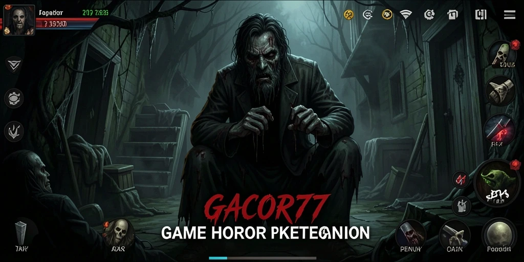 Tampilan gameplay menakutkan dalam GACOR77 yang penuh ketegangan.
