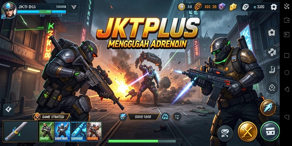 Tangkapan layar dari gameplay JKTPLUS yang menampilkan strategi mendebarkan.