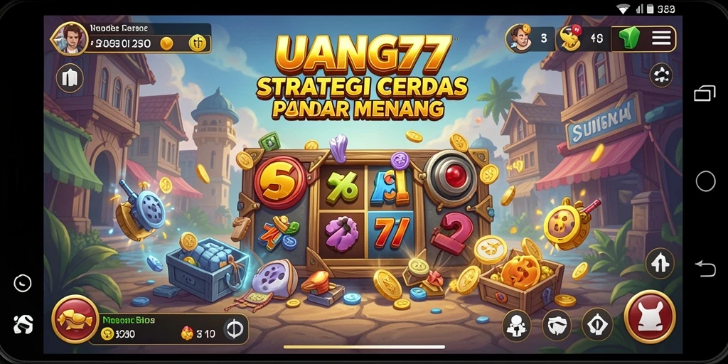 Tampilan utama gameplay UANG77 dengan strategi yang mendebarkan.
